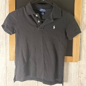 Polo Ralph Lauren Black Polo Shirt Little Boys Size 6 Cotton 269